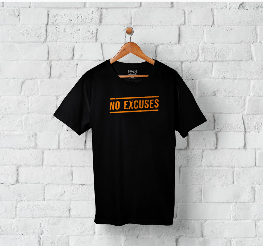 No Excuses Black Short-Sleeve Unisex T-Shirt